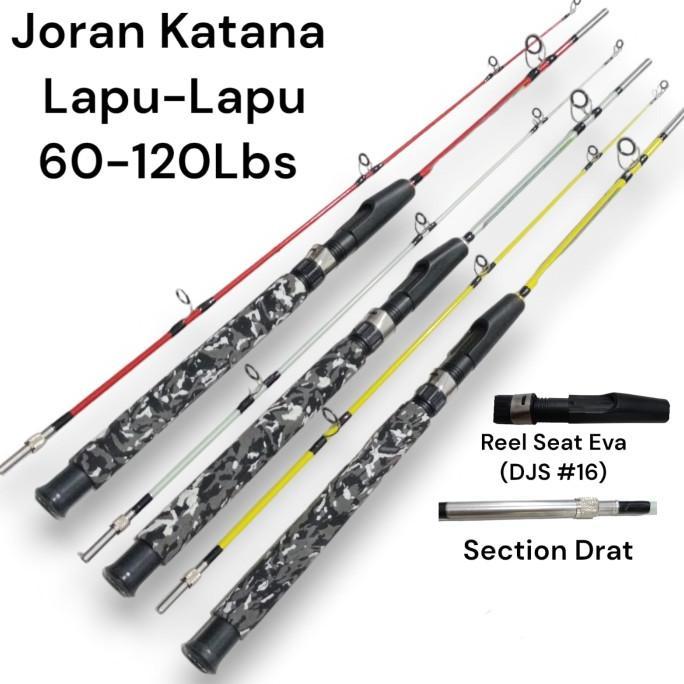 Gambar Joran Pancing Sambung 2 Dengan Drat Katana Lapu Lapu 1.5 M Fiber Solid Kekuatan 60 - 120 Lbs - Merah dari Ahfila undefined Tokopedia