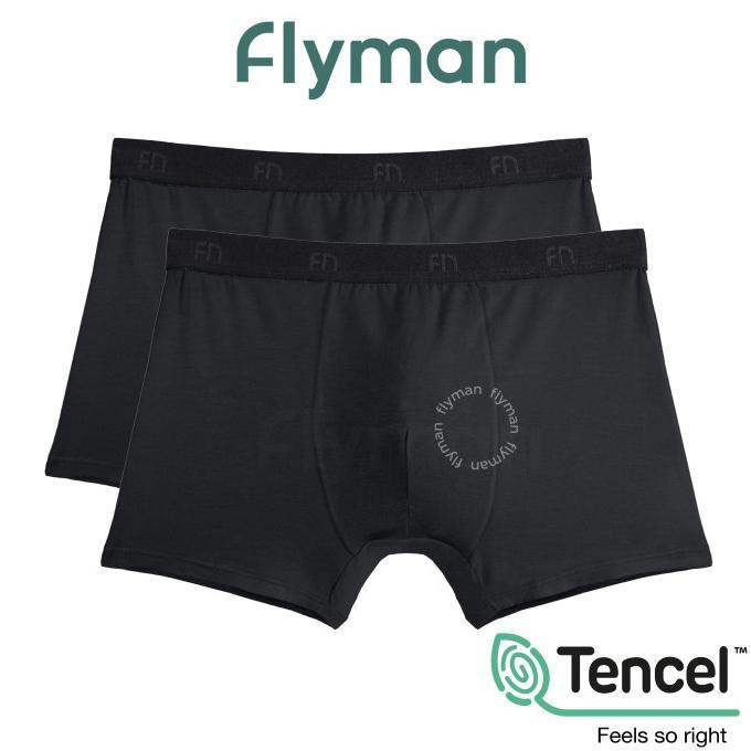 Gambar ars - Flyman Celana Dalam Boxer Pria Modal Fabric Tencel 2 Pcs FM 3056 New - Onyx, XXL dari arsaka.pratama@ undefined Tokopedia