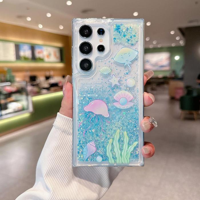 Gambar TS Cahaya Dalam Dark Jellyfish Conch Patterned Glitter Bling Soft Phone Case Untuk Samsung Galaxy S24 S23 S22 S21 Ultra Plus S23FE S21FE A55 A54 A35 A25 A15 A34 A24 A14 - Jellyfish, Samsung S24 dari Trigoal Sakti undefined Tokopedia