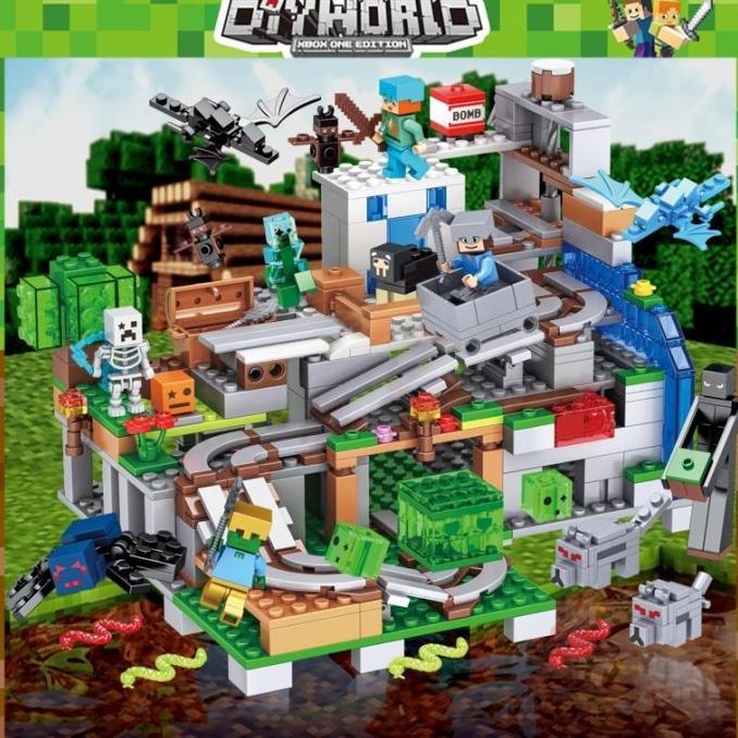 Gambar Mainan Anak Laki-laki Blok Minicraft Tree house Minecraft 3D Puzzle Susun Edukasi Mainan 6/7/9/12 Tahun - Organ Cave dari Berkah Mainan05 undefined Tokopedia
