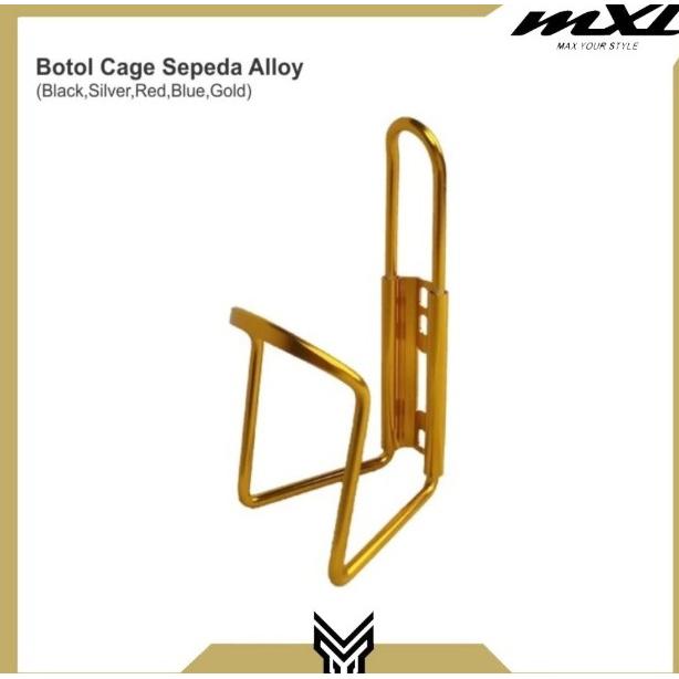 Gambar MXL Holder Botol Minum Sepeda Bottle Cage Alloy Taiwan Dudukan Tempat Botol Minum Sepeda - Gold dari MXL Sports Indonesia undefined Tokopedia