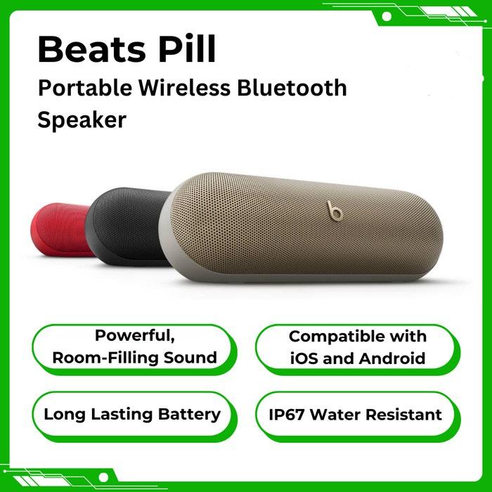 Beats Pill Portable Wireless Bluetooth Speaker IP67 Water Resistant Hitam  di Optimis Prim3 Tokopedia