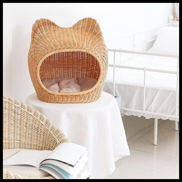 Gambar Rumah Kucing / Kandang Tempat Tidur Kucing Tingkat Rotan Asli Promo - Hello Kitty, Putih dari Petzone Outlet undefined Tokopedia