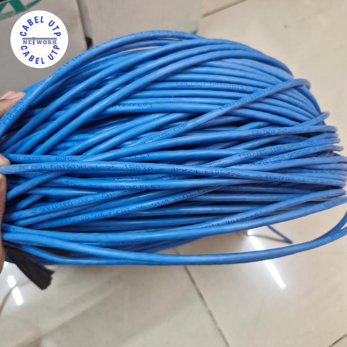 Gambar Kabel LAN Cat.5e BELDEN Original/Kabel UTP Cat.5e BELDEN 50 Meter - Biru dari GLOBAL NETWORK CABLE UTP undefined Tokopedia