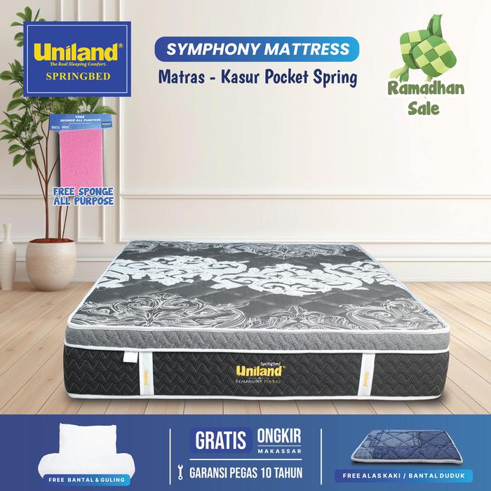 Gambar Uniland symphony pocket spring -  plushtop - matras - Maroon, 160x200 dari Uniland Springbed Makassar undefined Tokopedia