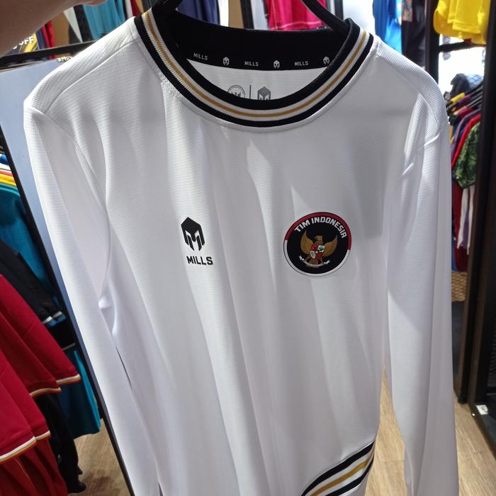 Gambar MILLS Jersey Olahraga Long Sleeve Tim Indonesia LS 00200508 (3 Pilihan Warna) - White, S dari Bong Store is Back undefined Tokopedia