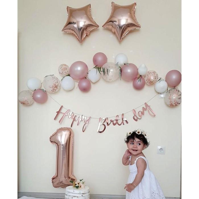Gambar [Paket] Dekorasi Ulang Tahun Anak Chain Simple Star Latin Hiasan Minimalis Aesthetic Elegan Premium Terbaru dari buyutstorea undefined Tokopedia
