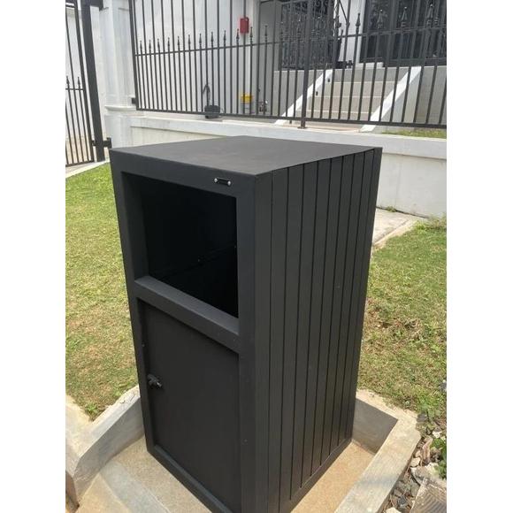 Jual [ES] Tempat Sampah Outdoor | Tong Sampah Industrial Besi Galvanis