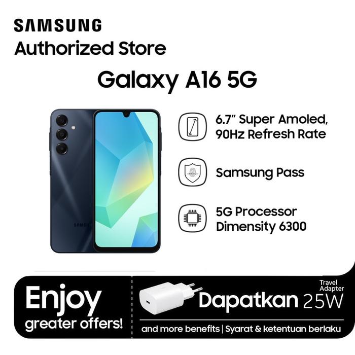 Gambar Samsung Galaxy A16 5G 8/256GB - Black dari H2 Samsung Authorized undefined Tokopedia