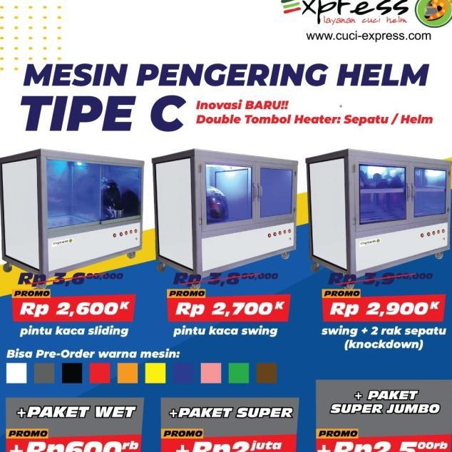 Gambar Mesin Pengering Cuci Helm Express Tipe C - Hanya Mesin Terlaris,Termurah,Bergaransi,Dapatkan Sekarang - Pintu Sliding, dilayani tokped dari rehan grosir98 undefined Tokopedia
