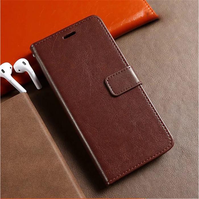Gambar INFINIX HOT 50i | 40i | 50 | 40 | PRO | PRO+ PLUS FLIP COVER KANCING SARUNG HP DOMPET KULIT WALLET LEATHER CASE - Cokelat, HOT 40 PRO dari Akaaccesories undefined Tokopedia