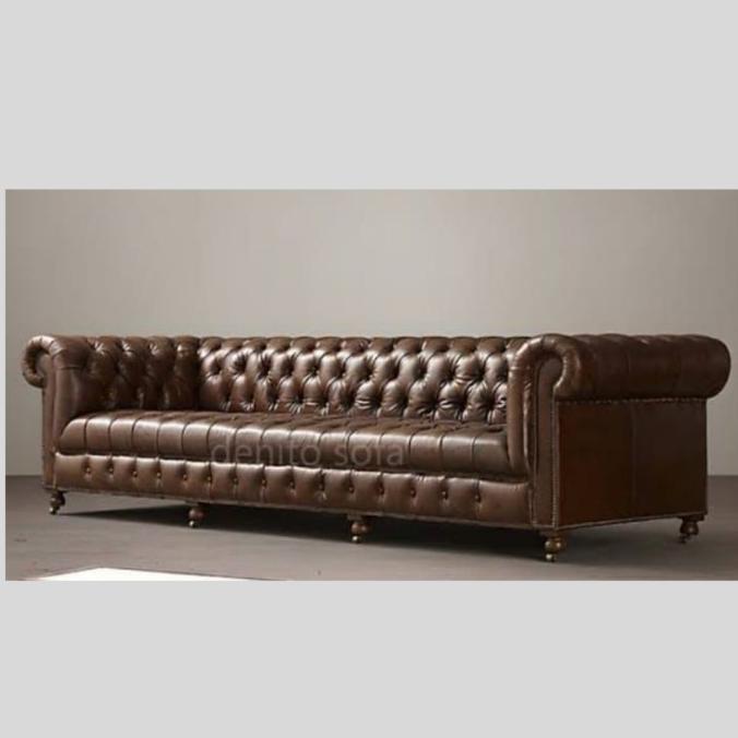 Gambar sofa chesterfield set mewah kualitas premium kursi sofa ruang tamu - custom, seater 3+1 dari kazbell undefined 3 Tokopedia