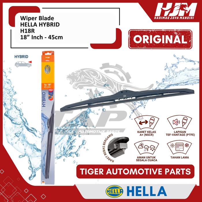 Gambar Wiper Blade Hella Hybrid Original - Karet Pembersih Kaca Mobil Original - 18" dari TIGER AUTOMOTIVE PARTS undefined Tokopedia
