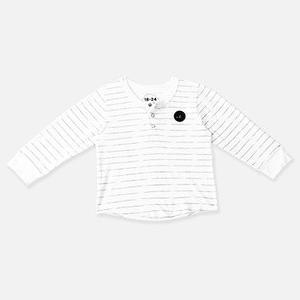 Gambar NEW Nero Bianco Tencel Long Sleeve Top - Baju Bayi Lucu | Nyaman - White Stripe, 6-9 Bulan dari firant undefined Tokopedia