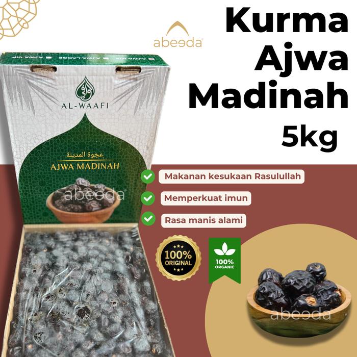 Gambar Kurma Ajwa Madinah Favorit Rasulullah Original Premium - 5 kilogram dari House of Abeeda undefined Tokopedia