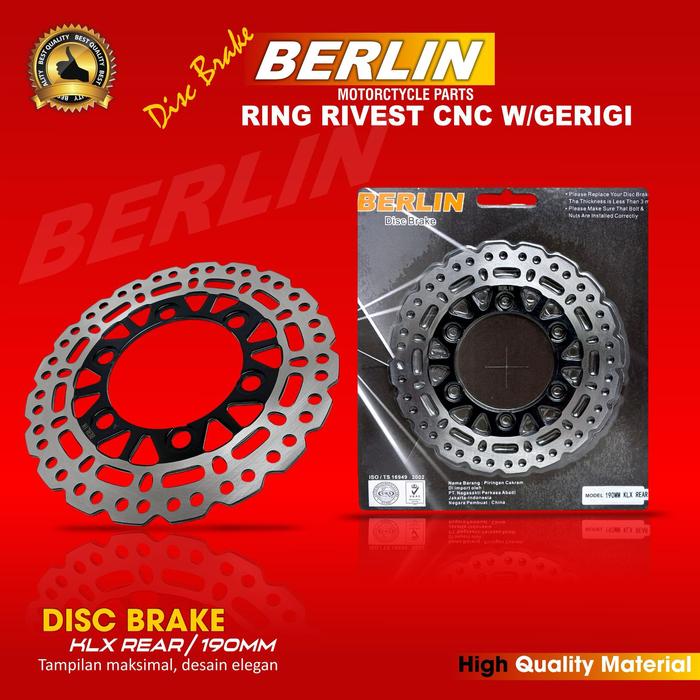 Gambar CAKRAM BELAKANG KLX 150 190 MM MOTIF GERIGI GOLD DAN BLACK - Hitam dari SMARTMOTOSHOP undefined Tokopedia