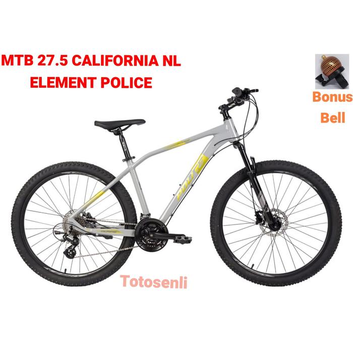Gambar SEPEDA GUNUNG MTB 27.5 INCH ELEMENT POLICE CALIFORNIA NL 27speed - grey dari Totosenli undefined Tokopedia