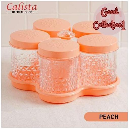 Gambar Calista Toples Kristal Lima Daun Oentoeng Toples Set Kue Lebaran 6 in 1 [Good Collection1] - PEACH dari Good Collection1 undefined Tokopedia