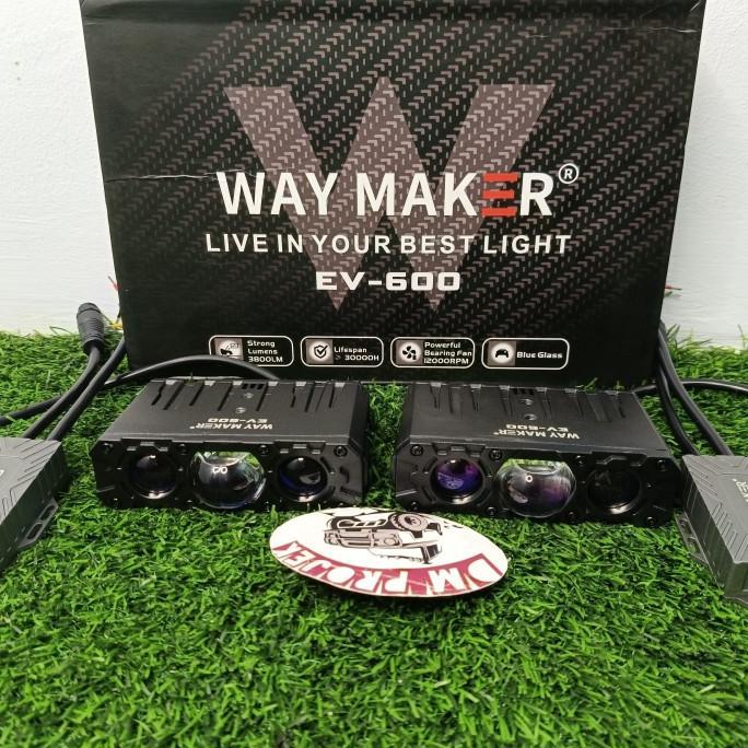 Gambar (NEW STOCK) mini laser ups way maker ev 600 projie 3 mata 75 wat blue lens putih-kuning putih-putih lampu grill mobil motor original AES dari CV ULTRA INDUSTRI undefined Tokopedia