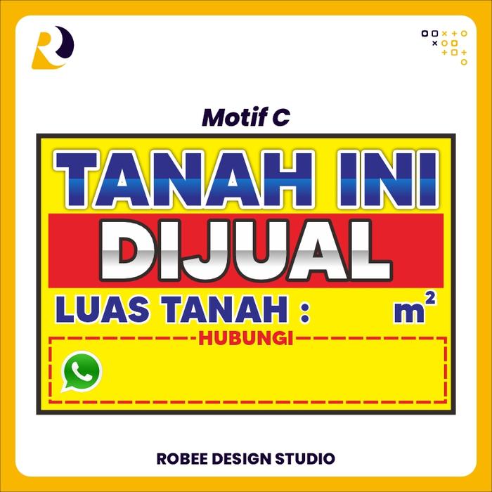 Gambar Spanduk Banner Tanah Dijual / Rumah Dijual / Tanah ini Dijual - Motif C, 70x50cm dari Robee Design Studio undefined Tokopedia