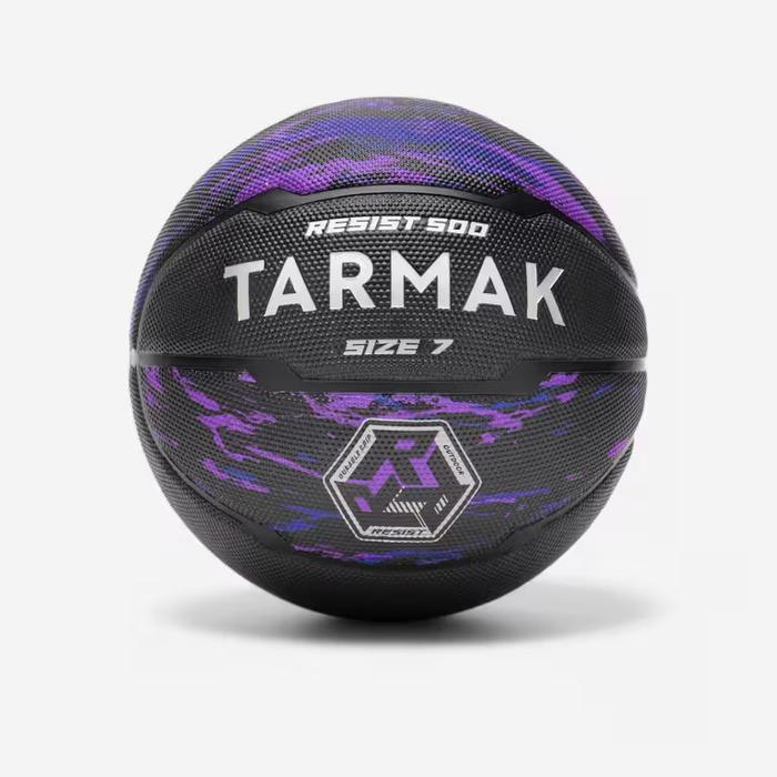Gambar BOLA BASKET RESIST 500 TARMAK SIZE 7 DEWASA LAPANGAN OUTDOOR INDOOR - Hitam Ungu dari Adji Sport99 undefined Tokopedia