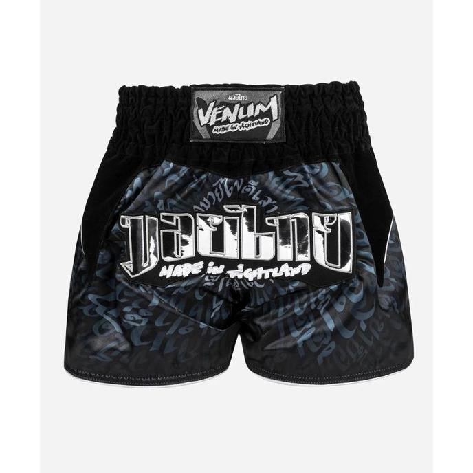 Gambar CO VENUM MUAY THAI ATTACK SHORT CELANA MUAY THAI - BLACK SILVER, XL dari arisewe undefined Tokopedia