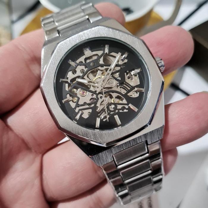 Jual FORSINING Enigma Silver Jam Tangan Pria Original Automatic