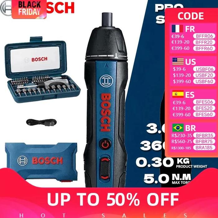 Jual Baru BOSCH GO2 Cordless Compact Screwdriver Mini Press Type