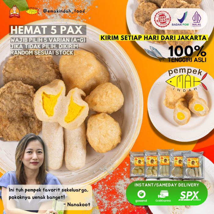 Gambar PEMPEK MPENAK PALEMBANG ASLI IKAN TENGGIRI - Paket Hemat Mix 5 Pax - Mix- Tulis Note dari PEMPEK EMAK INDAH undefined Tokopedia