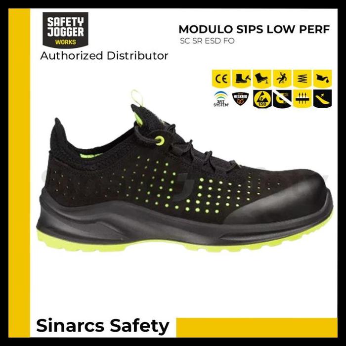 Gambar SALE TERMURAH SEPATU SAFETY JOGGER MODULO S1PS LOW PERF - BLACK / HITAM - Size 38 dari MantiStore undefined Tokopedia