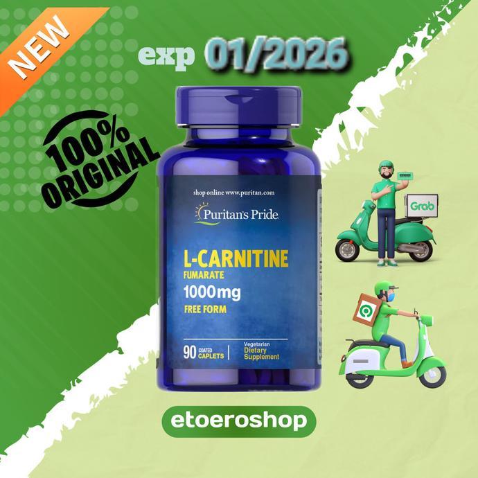Gambar Puritan'S Pride L-Carnitine Fumarate 1000 Mg 90 Caplets Puritan (Dijamin Original) - 1000 mg 90 tab dari Cantikalauren undefined Tokopedia