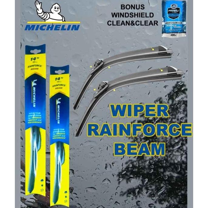 Gambar PROMO TERBATAS WIPER MOBIL INNOVA REBORN MICHELIN RAINFORCE BEAM FRAMELESS 2PCS KN-KR TERMURAH - 26 dan 16 dari harumaniss undefined Tokopedia