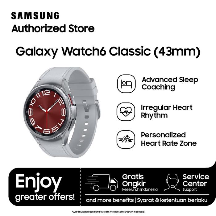 Gambar Samsung Galaxy Watch 6 Classic 43mm Smartwatch Watch6 - Silver dari SUPER GADGET-SAMSUNG EXCLUSIVE undefined Tokopedia