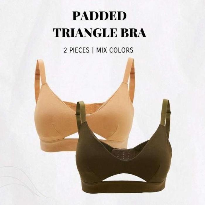 Gambar Sare Studio Padma Padded Tencel Triangle Bra 2 Packs in Mix Color 2 - L dari Bfasa MALL undefined Tokopedia
