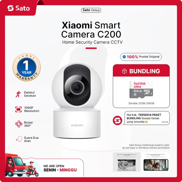 Gambar Xiaomi CCTV C200 1080p / C300 2K Smart Camera Mi Home Security IP 360 - C200, CCTV Saja dari SATO Indonesia undefined Tokopedia
