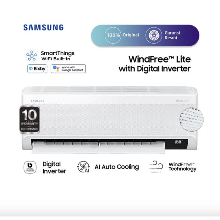 Jual Samsung AC Wall Mounted Split Inverter Digital WindFree Lite