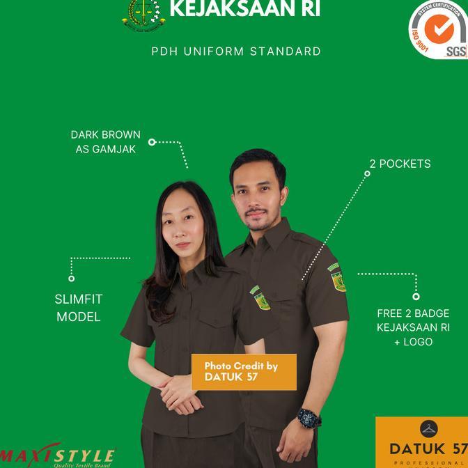 Gambar Seragam Kemeja PDH Kejaksaan Dinas Republik Indonesia Standard Pria - 4L/5L, Panjang dari blousestore24 undefined Tokopedia