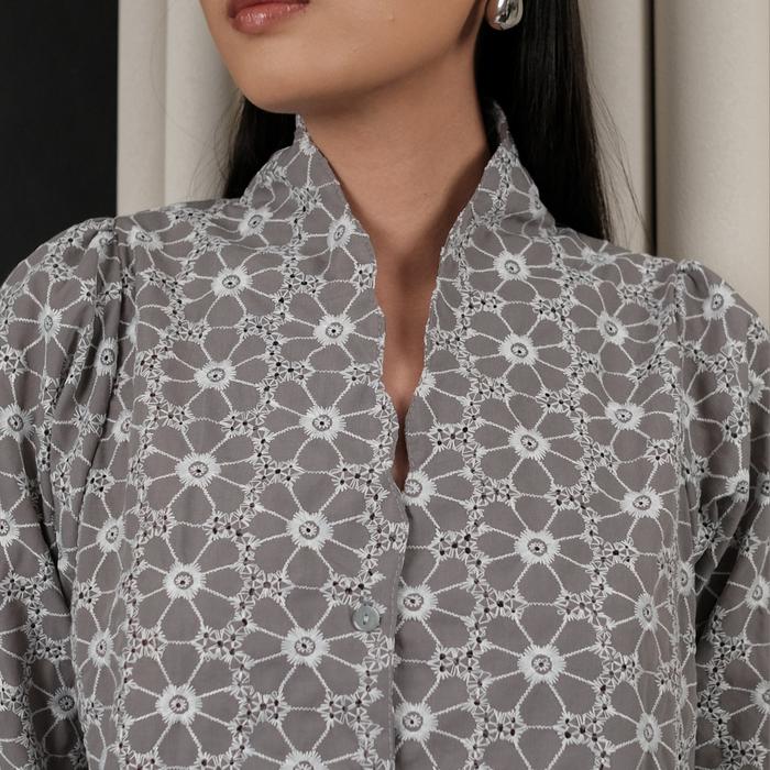 Gambar Maryam Top | Atasan Kebaya Wanita - Grey dari Mava Wears undefined Tokopedia