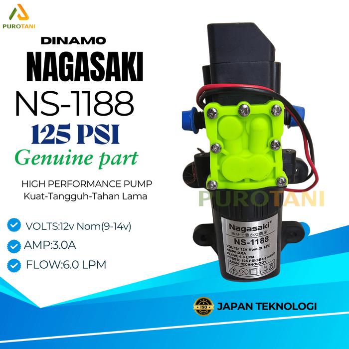 Gambar Dinamo Nagasaki Sprayer Elektrik 12v DC Pompa Air Minum Kangen water - Nagasaki dari PUROTANI.ID undefined Tokopedia