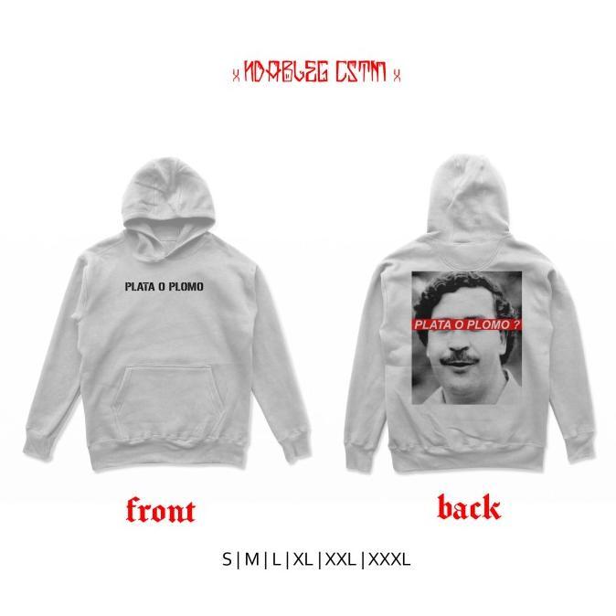 Gambar Hoodie Pablo Ec Sobar Sweater Escobar - M, Putih dari HANEDA COLLECTION undefined 3 Tokopedia