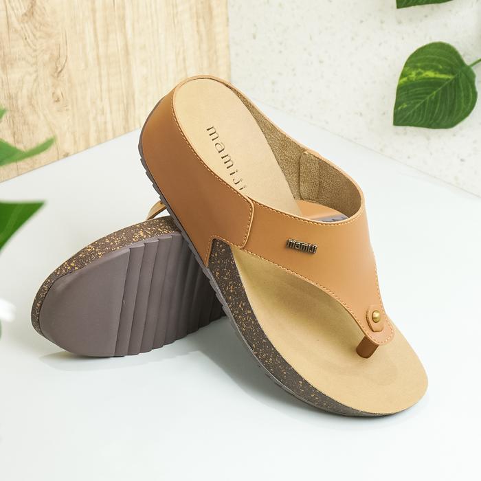 MAMIJI SANDAL BERKUALITAS HARGA TERJANGKAU TIPE JILL BASIC Peanut, 36