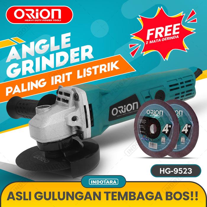 Gambar Mesin Gerinda Tangan 4 1/2 Inch / Angle Grinder Orion 4 1/2 Inch - HG9523 dari PT. Indotara Persada undefined Tokopedia