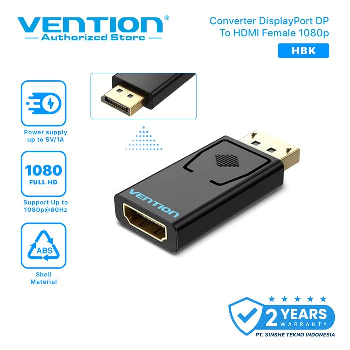 Gambar Vention Converter DisplayPort DP to HDMI Windows HBK HBM - HBK dari Vention Authorized Medan undefined Tokopedia