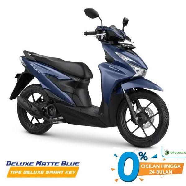 Gambar Produk Baru!! Sepeda Motor Honda Beat Deluxe SmartKey CBS ISS - Matte Blue, pontianak dari abdiin156 undefined Tokopedia