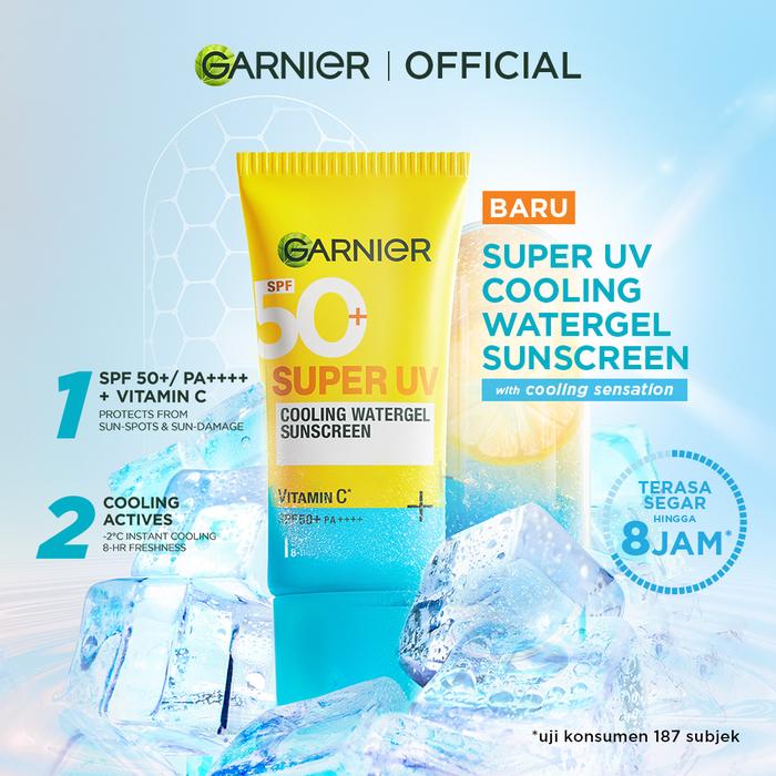 Gambar GARNIER SUPER UV COOLING WATERGEL SUNSCREEN SPF 50+ PA++++ - 30 ml dari Garnier Official Store undefined Tokopedia
