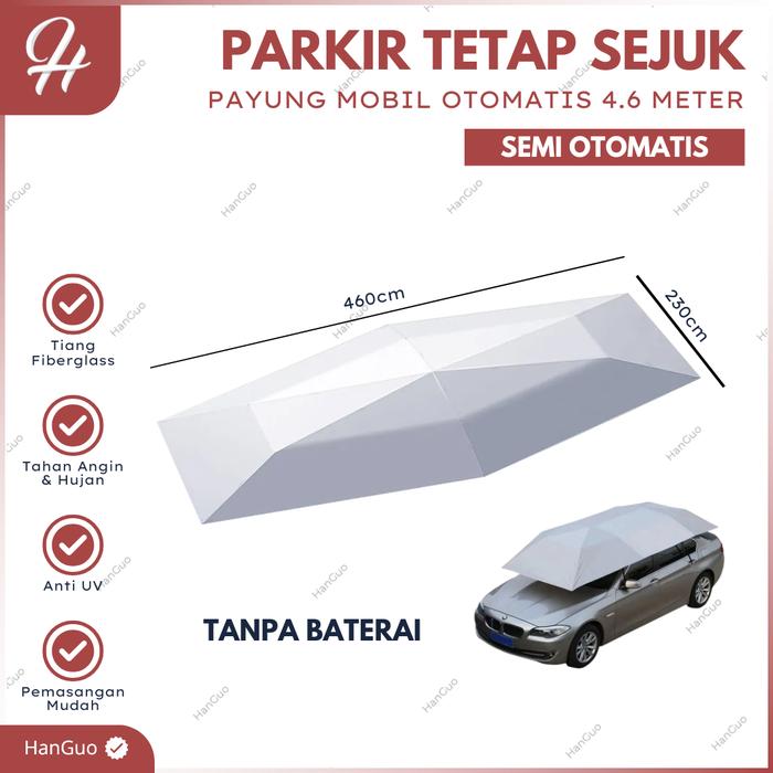 Gambar Payung Mobil Otomatis Portable 4,6 Meter | Car Cover Remote 4,6 Meter | Tenda Mobil Atap Portable Otomatis - Semi Otomatis dari HanGuo undefined Tokopedia