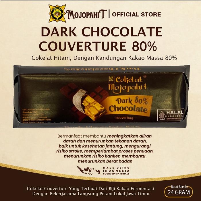 Gambar Cokelat Majapahit Bar 21 gr | Dark Chocolate Couverture 80% - Dark 80% dari CokelatMojopahitOfficial undefined Tokopedia