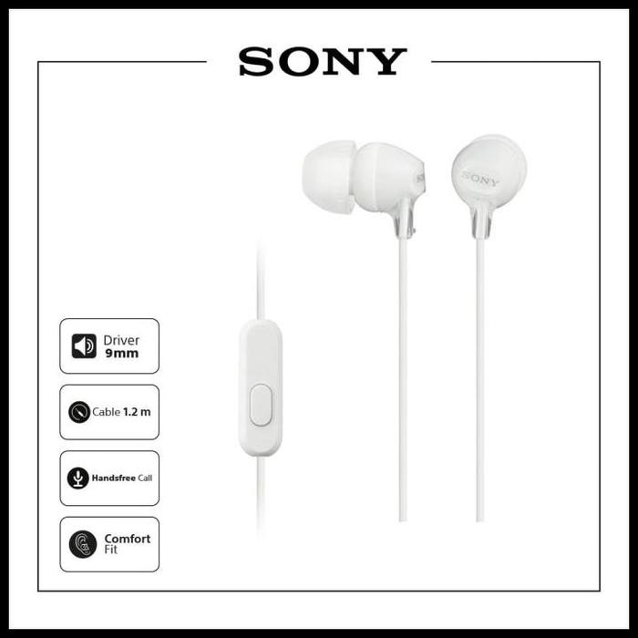Jual Sony Mdr-Ex15Ap Black In Ear Earphone With Mic Ex15Ap Ex