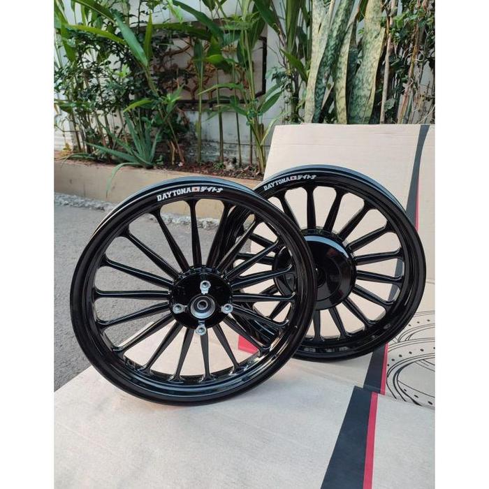 Gambar VELG RACING V ROSSI VENOM GALAXY PALANG 18+PIRINGAN 260MM MOTOR BEAT KARBU/BEAT ESP/BEAT FI/BEAT DELUXE/VARIO 110 KARBU/VARIO 110 FI/VARIO125/VARIO 150/GENIO/SPACY/SCOOPY KARBU/SCOOPY FI - Hitam p-18, Vario 125/150 dari Speed stores- undefined 5 Tokopedia