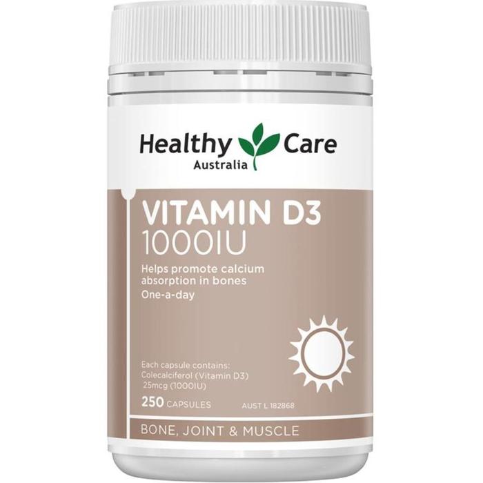 Gambar Healthy Care Vitamin D3 1000IU 250 softgel Capsules - HC D3 250 dari ungpapip undefined Tokopedia